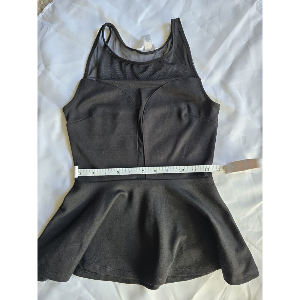 Ambiance Apparel black mesh peplum sleeveless blouse women’s regular size S - Picture 9 of 9